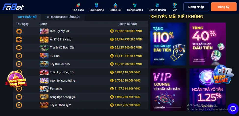 Thưởng chào mừng thành viên mới W188